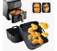Airfryer Lot de 2 moules en silicone réutilisables pour friteuse à air chaud Ninja Double Stack XL SL400EU, Foodi Max Dual Zone AF400EU AF300EU 7,6 9,5 l