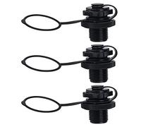 AIRFUL 3 Pièces Valve Bateau Pneumatique, Valve Spirale de Gonflage avec Bouchon Universelle Valve d'Inflation, Valve d'air à Vis de Remplacement pour Bateaux gonflables, Bateau pneumatique, Kayak