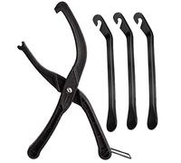4 Pcs Outils de réparation de Pneu de vélo à économie de Travail, 1 Pièces Pince à Pneu de vélo 3 Pièces Levier de Pneu de Vélo, Outil de Démontage de Pneu de Vélo avec Poignée Antidérapante