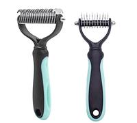 AIRFUL Brosse pour Chien et Chat pour Poils Longs - lot de 2 Peigne de toilettage pour sous-Poil élimine Les sous-Poils et Les feutrages - Massage et Protection Capillaire supérieure