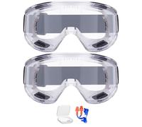 AirGearPro Vision-1000 Lunettes de Protection Anti-buée | Surlunettes de Sécurité Anti-rayures Idéal pour Bricolage, Chimie, Travaux, Chantiers (Pack de 2)