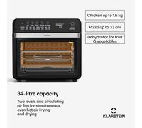 AirGlaze Digital friteuse à air chaud | 2100 W | 16 programmes | Application | 34 litres | avec un ensemble d'accessoires