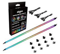 airgoo Bande LED RGB adressable pour PC, AG-NEON-LS1 Tube en caoutchouc silicone diffusé au néon, pour en-tête argb à 3 broches 5 V ou contrôleur de signal RGB AG-DRGB16 (non inclus), livré