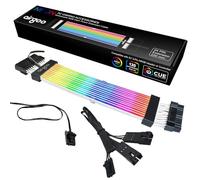 airgoo Câble d'extension ARGB 24 broches, câble d'extension d'alimentation RVB adressable avec tube en silicone souple diffusé par LED, pour Corsair Commander Core XT, pour Corsair Lighting Node Pro,