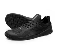 AIRHAS Chaussures Pieds Nus pour Homme Zero Drop Wide Toe Box Minimaliste Gym Shoes for Men Deadlift Cross Training Sneakers, Noir, 44 EU