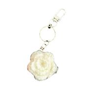 AIRHSKWI Breloque en tricot rose à suspendre pour sac - Accessoire souple - Convient pour les enfants et les filles, tissu/plume