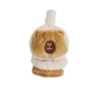 AIRHSKWI Capybaras Cache-oreilles en peluche pour l'hiver chaud et confortable en fausse fourrure, Alliage d'acier/plume/tissu