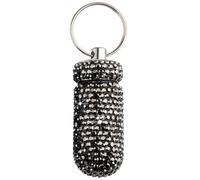 AIRHSKWI Collier multifonction en alliage robuste en forme de boulochage avec espace d'identification médicale pour homme et femme, tissu/plume