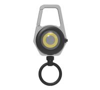 AIRHSKWI Lampe de poche multifonction avec cordon télescopique rechargeable, tissu/plume