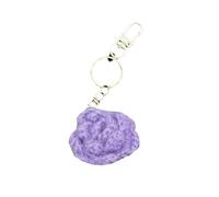 AIRHSKWI Pendentif rose tricoté fait à la main - Ornement à suspendre - Cordon de téléphone élégant - Pour diverses occasions, Alliage d'acier/plume/tissu