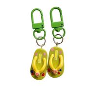 AIRHSKWI Porte-clés accrocheur en résine facile à transporter pour les amateurs de mode et les collectionneurs, tissu/plume