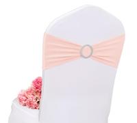 AIRIT LOVELY Lot de 30 rubans de chaise en élasthanne avec boucle coulissante pour mariage, banquet, fête