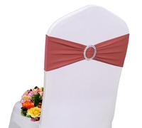 AIRIT LOVELY Lot de 30 rubans de chaise en terre cuite avec boucle coulissante pour mariage, banquet, fête