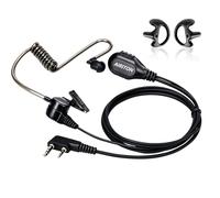 Airiton Oreillette pour talkie-walkie avec micro pour talkie-walkie 2 broches avec micro compatible avec Kenwood, Retevis, Baofeng BF-F8HP PRO, AR-152, AR-5RM, UV-5R MINI, DM-32 Radio bidirectionnelle