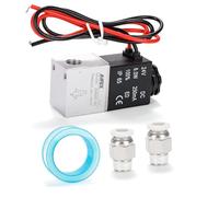 AIRIX Électrovanne pneumatique 2V025-06 DC24 V, 2 voies normalement fermée, NPT de 0,3 cm, bobine simple pilotée, vanne d'air électrique à réponse rapide hors ligne et raccords à connexion rapide