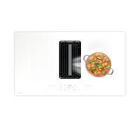 AirJet FlexPro 90cm 4 Feux Plaque Induction avec Hotte Intégrée Blanc A++