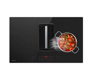 AirJet Hybrid 80cm 4 Feux Plaque Induction avec Hotte Intégrée Noir APP