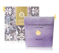 Airkeep Bougie Parfumée Lavender Eucalyptus, Bougie de 1300g avec une Durée de Combustion prolongée, Bougie en Cire Naturelle pour la Maison, Idéale comme Cadeau pour Femmes et Hommes