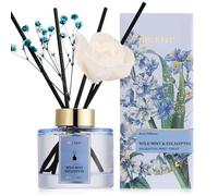 Airkeep Diffuseur de Parfum 150ml, Wild Mint & Eucalyptus Reed Diffuser Set, Rose Parfum d Ambiance Maison, Decoration pour Chambre, Salon, Salle de Bain, Bureau