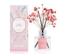 Airkeep Diffuseur de Parfum 50ml - Cherry Blossom - Bâtonnets avec Fleurs Séchées - Parfum d’Ambiance Décoratif pour Salle de Bain, Petite Pièce & Salon - Idée Cadeau