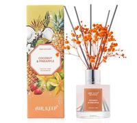 Airkeep Diffuseur de Parfum Coconut& Pineapple, Diffuseur Parfum Maison avec 8 Bâtonnets Diffuseur Parfum, Decoration pour Chambre, Salon, Salle de Bain, Bureau, 100ml