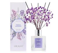 Airkeep Diffuseur de Parfum French Lavender, Diffuseur Parfum Maison avec 8 Bâtonnets Diffuseur Parfum, Decoration pour Chambre, Salon, Salle de Bain, Bureau, 100ml