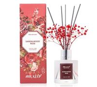 Airkeep Diffuseur de Parfum Sandalwood Rose, Diffuseur Parfum Maison avec 8 Bâtonnets Diffuseur Parfum, Decoration pour Chambre, Salon, Salle de Bain, Bureau, 100ml
