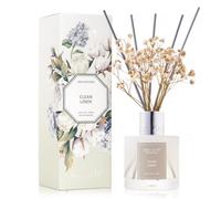 Airkeep Lot de diffuseurs à roseaux, 100 ml, diffuseurs d'huile de lin propre avec 8 bâtonnets de roseaux, diffuseur de parfum d'intérieur pour décoration d'étagère de salle de bain