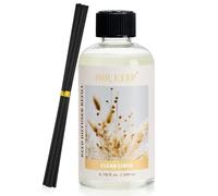 Airkeep Recharge d'huile pour diffuseur de roseaux avec bâtonnets diffuseurs, 200 ml, huiles parfumées de lin propre, aromathérapie, parfum d'intérieur et désodorisant, décoration de bureau