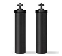 airkitrep Lot de 2 filtres à eau de rechange pour Berkey, éléments de purification noirs, filtres à charbon actif, compatibles avec le système de filtre à eau par gravité Berkey