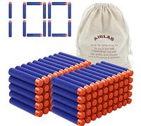 Airlab 100pcs Fléchettes pour Pistolets Nerf Fortnite, 7,2cm Balles pour N-Strike Elite, Flèche Munition Accessoire Bullet Recharge avec Sac Rangement, Cadeau Anniversaire Pâques Halloween Noël, Bleu