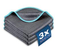 Airlab Chiffon Magique Microfibre Carbone 400GSM, Serviette Sans Trace Absorbant Polissage, Lingette Essuie Verre Vitre Lunette Vaisselle Cuisine Menage Voiture, Torchon Nettoyage Réutilisable Lavable