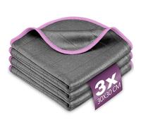 Airlab Chiffon Magique Microfibre Carbone 400GSM, Serviette Sans Trace Absorbant Polissage, Lingette Essuie Vitre Verre Vaisselle Lunette Cuisine Menage Voiture, Torchon Nettoyage Réutilisable Lavable