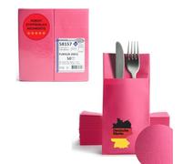 Airlaid Couverts Serviettes Rose de Prêt gefaltene Serviettes avec fente Uni 40 x 40 cm plastique similaire Lot de 50 Pliage 18 haute qualité pour pochette à couverts haute qualité plastique aspect