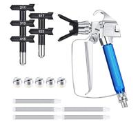 Airless Paint Sprayer Gun Set avec 5 Buses et Filtre, Station de Haute Pression pour Peinture - Spray HVLP Précis, Installation Facile pour Usage Industriel et Domestique