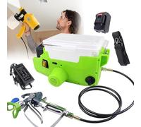 Airless Pistolet de peinture électrique 500 W 15 MPa pour murs et plafonds, comprend 1 batterie, parfait pour les projets de rénovation de la maison