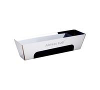 Airless SJG Bac à Enduit 35.5 cm en Acier Inoxydable Renforcé - Bords Coniques et Patins Antidérapants - Pour Cloisons Sèches, Projets de Rénovation et Construction