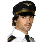 Airline Pilote Chapeau Hommes Cerf Nuit Nouveauté Accessoire Déguisement