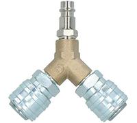 Airline Y Piece Raccords rapides à 3 voies EURO pour tuyau d'air de compresseur