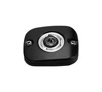 AIRLUS IMSTAM Couvercle de maître-Cylindre de Frein Avant chromé Noir Compatible avec Harley Dyna Softail Fat Boy Touring Road King Trike Sportster XL(Black)