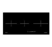 Airlux ATI83BK - Table de cuisson à induction - 3 plaques de cuisson - Niche - largeur : 76 cm - profondeur : 34 cm - sans cadre - verre noir Noir G