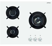 Airlux AV635HWH - Table de cuisson au gaz - 3 plaques de cuisson - Niche - largeur : 55 cm - profondeur : 47 cm - Blanc verre