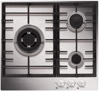 airlux table de cuisson gaz 60cm 3 feux inox at635hix