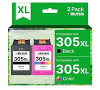 AIRLYSIS 305 XL Cartouche d'encre Remplacement pour Cartouche HP 305 XL Noir et Couleur pour HP DeskJet 2320 2710 2710E 2720 2720E 2723E Envy 6010 6010E 6020 6020E 6022 6030 (Noir, Tri-Colore)