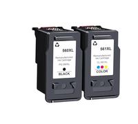 AIRLYSIS 560 561 XL Remplacement pour Cartouche Canon 560 561 XL pour Encre Canon 560 pour Canon Pixma TS5350 TS5350i TS5350a TS7450a TS7450i TS5351a TS5351i TS7451i TS5352a(1 Noir, 1 Couleur)