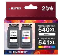 AIRLYSIS PG-540XL CL-541XL Remplacement pour Cartouche Canon 540 541 XL pour Canon PIXMA MG3650s MG3650 TS5150 TS5151 MX475 MG4250 MG3550 MG3350 MX395 MX535 MG2150 MG3150 (1 Noir, 1 Tri-Couleur)