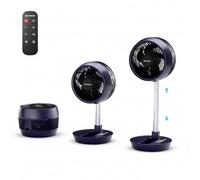 Airmate Ventilateur Silencieux Chambre 63cm Ventilateur sur Pied avec Telecommande Ventilateur Pliable Ventilateur de Table Silencieux Ventilateurs Puissant de Bureau pour Chambre