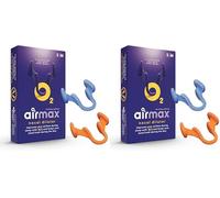 Airmax Ecarteur Nasal Pack d’Essai | Dilatateur Nasal Anti Ronflement Efficace | 76% Plus d’Air pour une Meilleure Respiration & Sommeil | Ajustement Garanti (1x Petit & 1x Moyen) (Lot de 2)