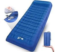 Airminti Matelas Autogonflant 12cm - Matelas Gonflable d’Extérieur avec Pompe à Pied et Oreiller, Tapis de Camping Ultraléger et Épais pour Trekking, Plage et Aventures en Plein Air