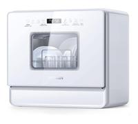 AIRMSEN Mini Lave-Vaisselle sans Raccordement 5 Couverts, 9 Programmes, Pose Libre Réservoir 5L Sel Adoucissant pour Petite Cuisine